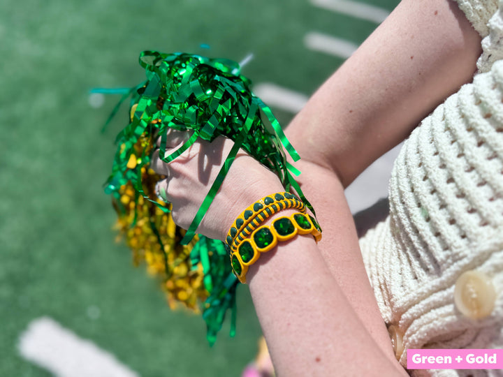 Accessories, Bracelets - Enamel Stretch Bracelets - Team Spirit -3 Pc Set-Asst Colors - - Cultured Cloths Apparel