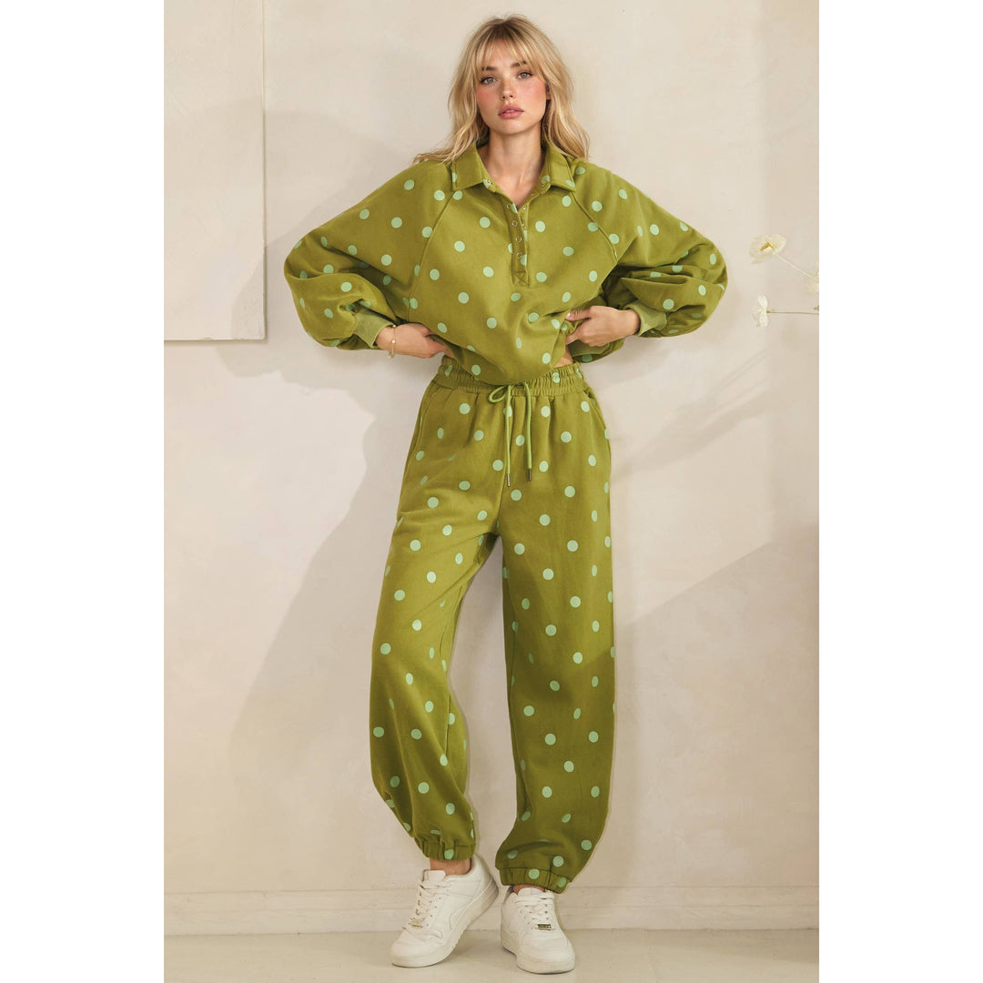 Playful Dot Quarter Zip