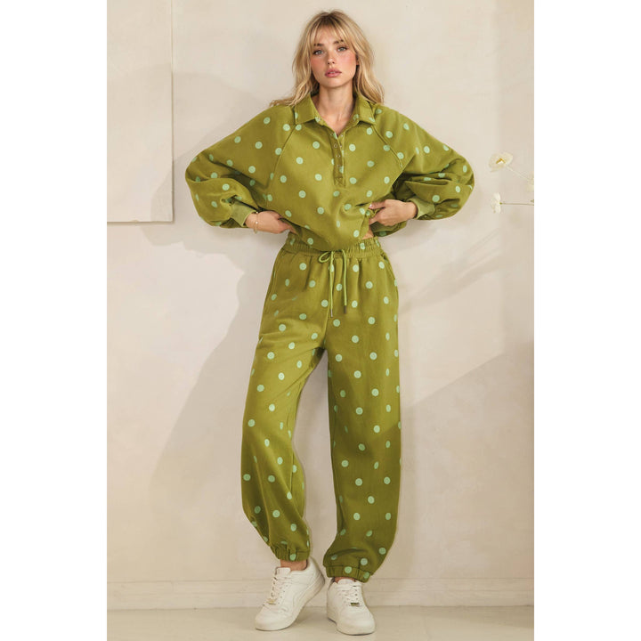 Playful Dot Quarter Zip
