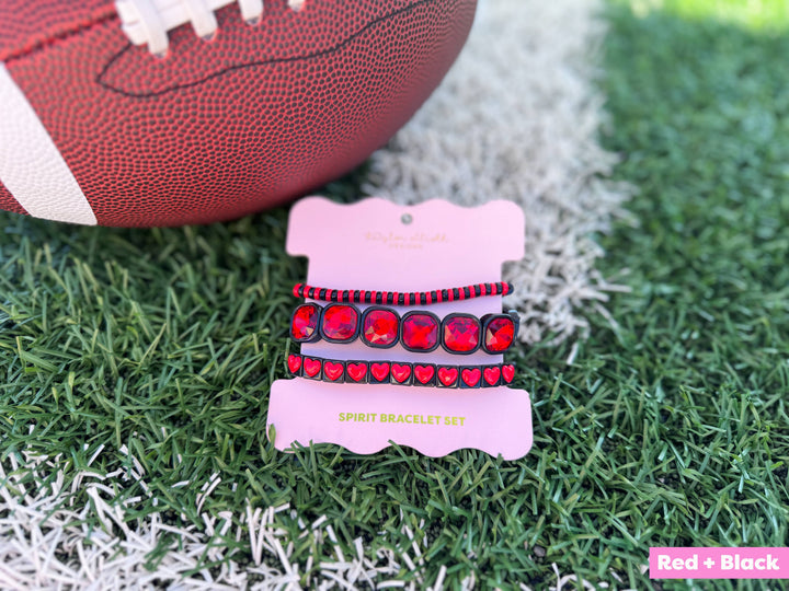 Accessories, Bracelets - Enamel Stretch Bracelets - Team Spirit -3 Pc Set-Asst Colors - - Cultured Cloths Apparel
