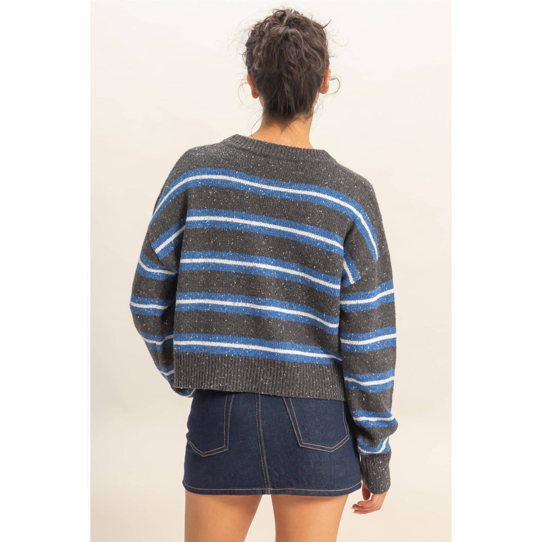 Striped Crew Neck Cozy Sweater
