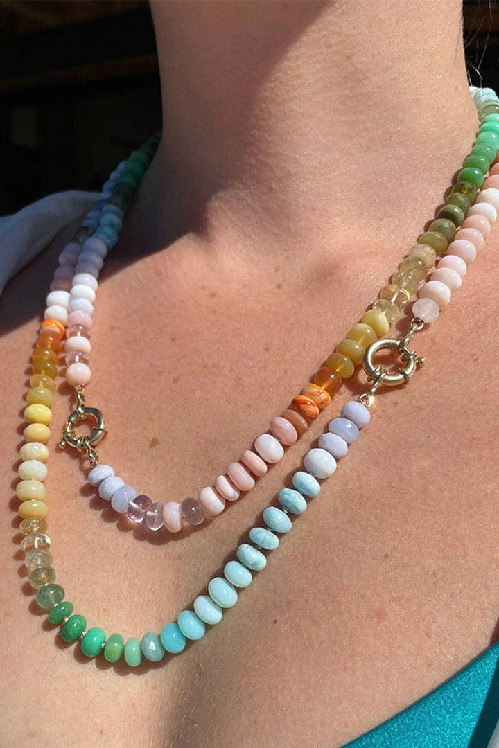 Accessories, Necklaces - Vibrant Beaded Necklace - - Cultured Cloths Apparel