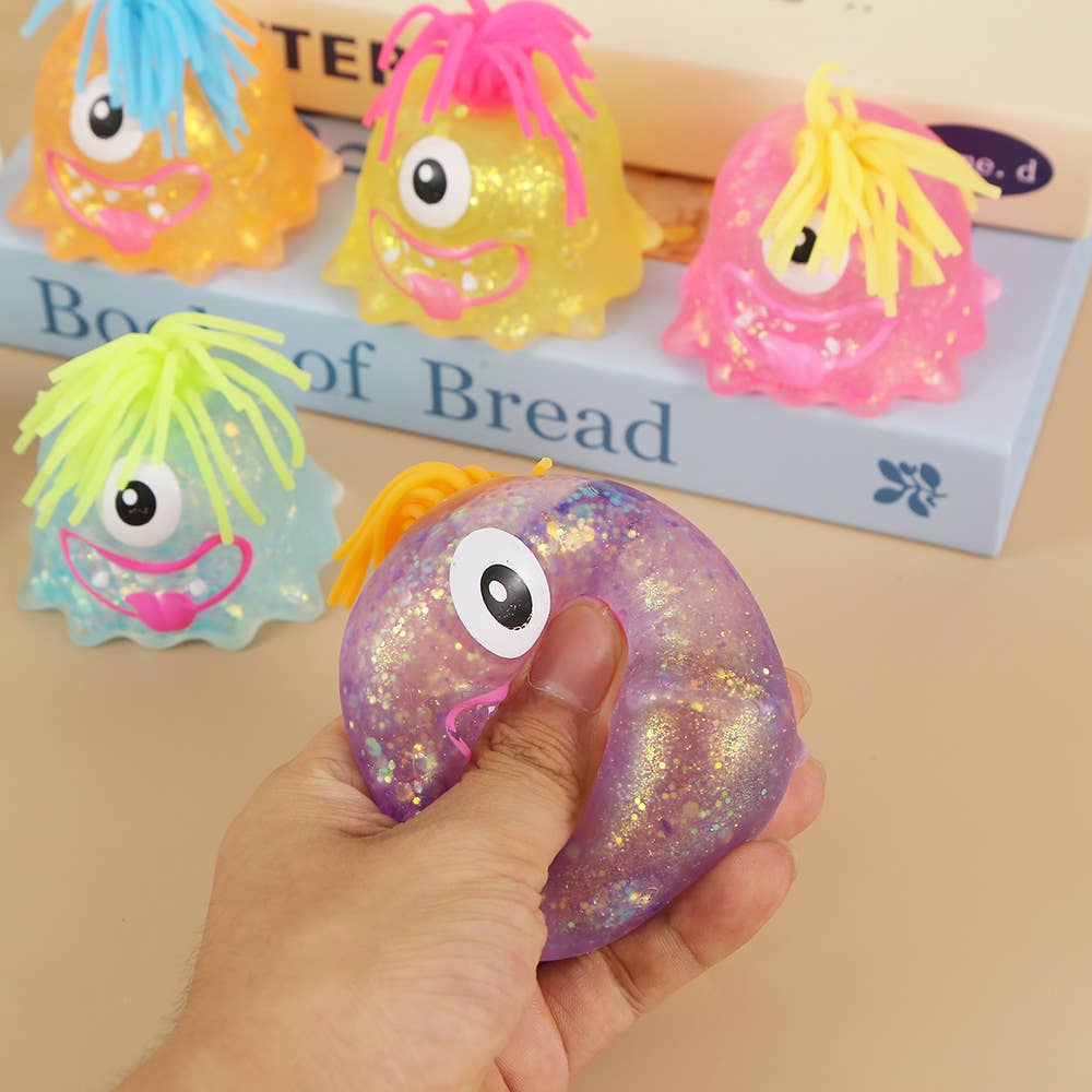 Accessories, Toys - Glitter Cute Monster Squishy Squeeze Toy Fidget Toy - - Cultured Cloths Apparel