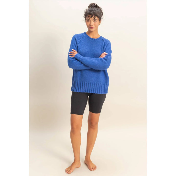 Women's Sweaters - Raglan Sleeve Crew Neck Sweater - - Cultured Cloths Apparel