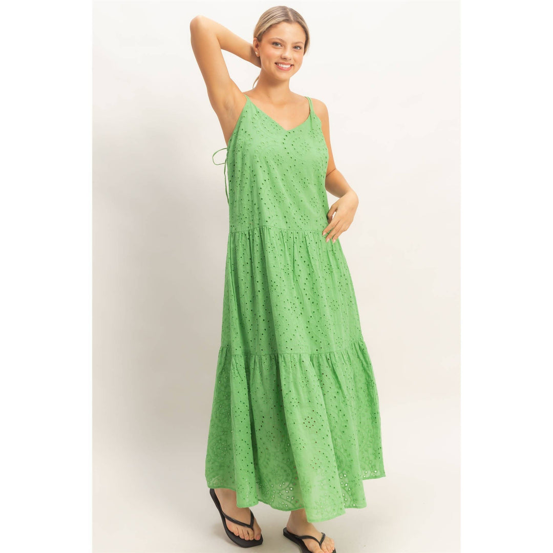 Dresses - Tiered Spaghetti Strap Maxi Dress - - Cultured Cloths Apparel