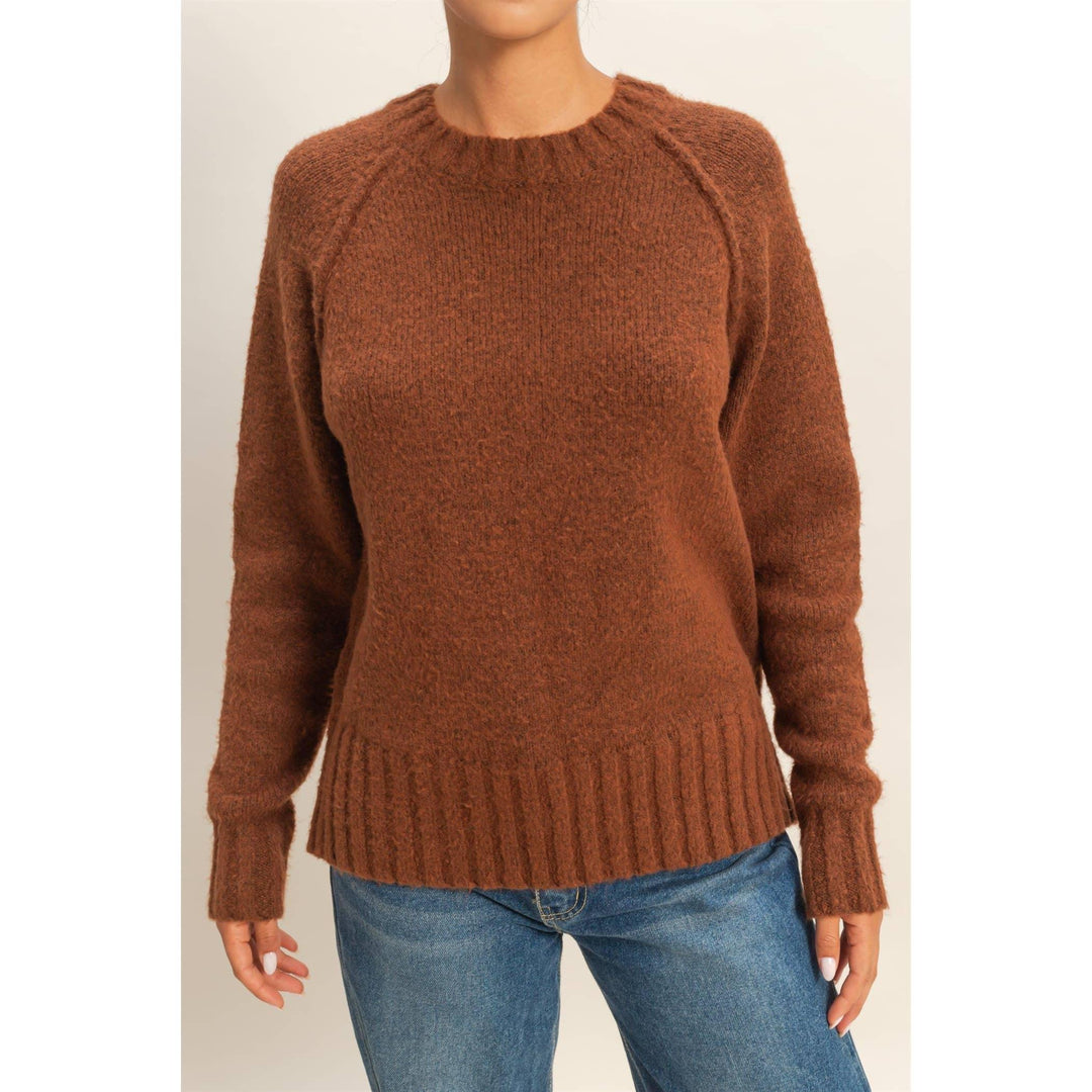 Women's Sweaters - Raglan Sleeve Crew Neck Sweater - - Cultured Cloths Apparel