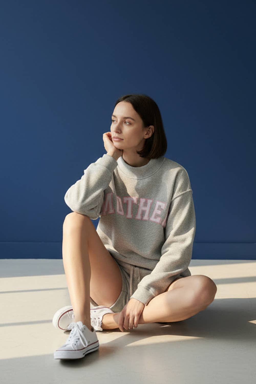 Women's Sweaters - 'MOTHER' Embroidered Mock Neck Sweatshirt - - Cultured Cloths Apparel