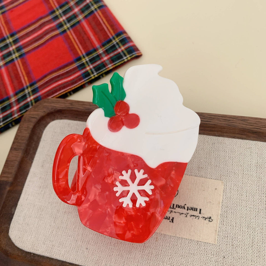 Accessories, Hair - CHRISTMAS TREE SANTA SNOWMAN HAIR CLAW CLIPS | 40H939 - - Cultured Cloths Apparel