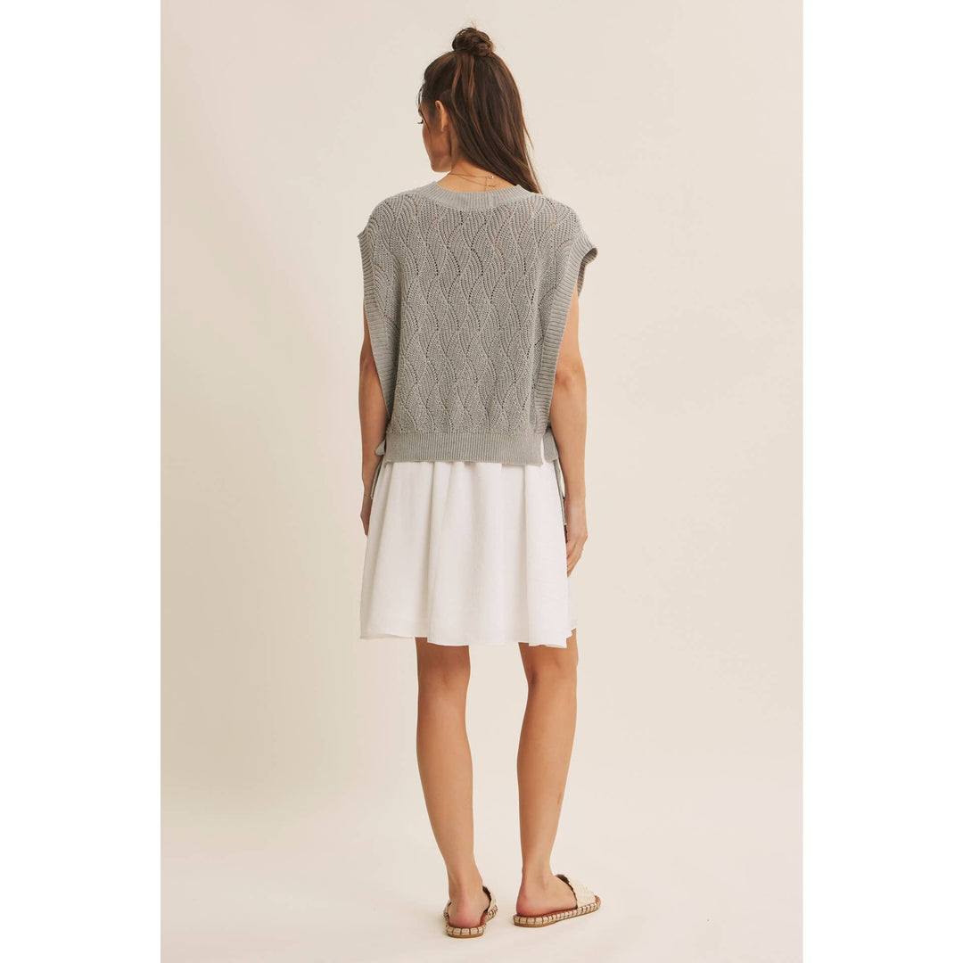 Dresses - MIX AND MATCH VALUE LAYERING SWEATER VEST AND CAMI DRESS SET - - Cultured Cloths Apparel