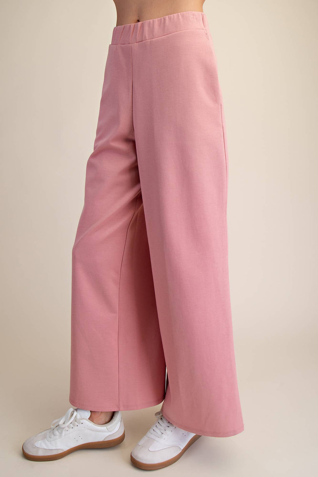 - Waist Elastic Band Wide Leg Pants - - Cultured Cloths Apparel