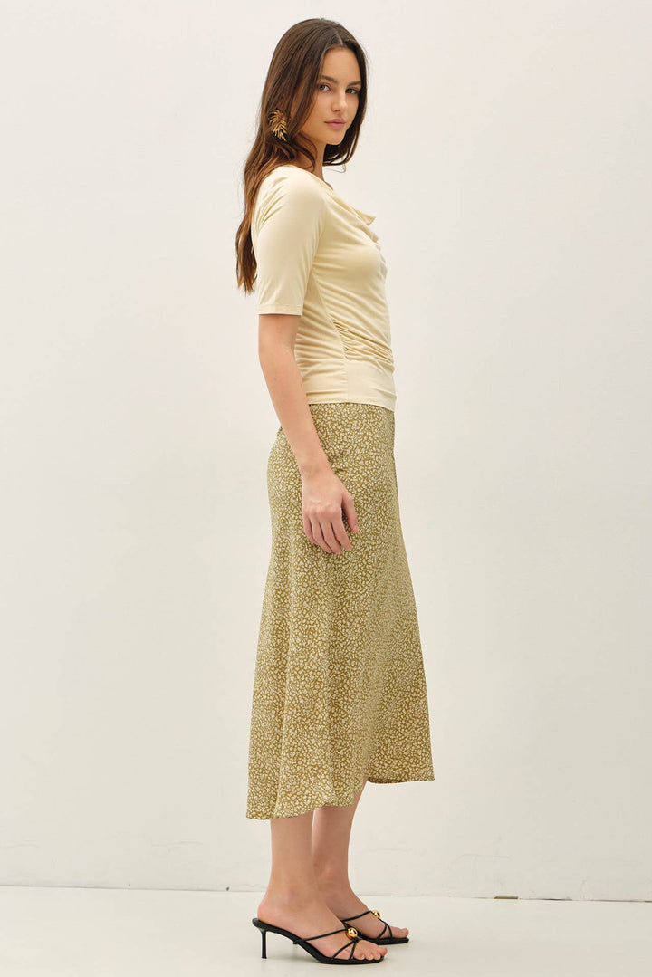 COWL NECK 3/4 SLEEVE TOP