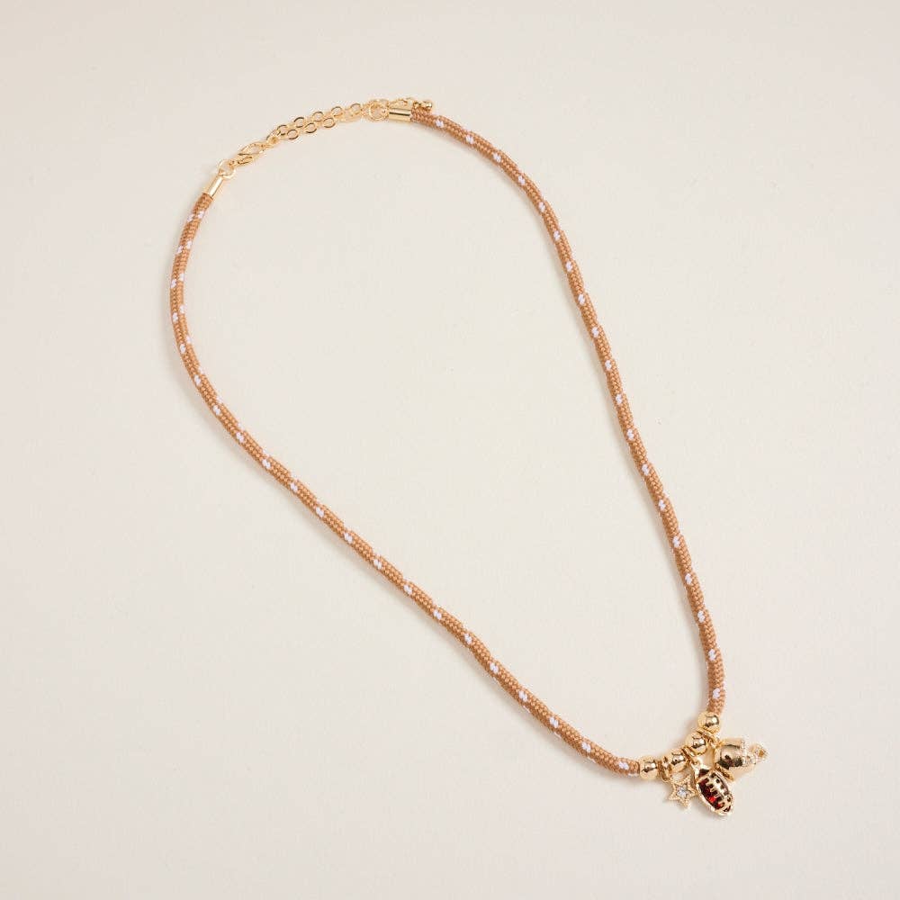 Accessories, Necklaces - 18 Inch Football Helmet Star Charm Game Day Rope Necklace - - Cultured Cloths Apparel