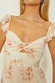  - Twist Front Floral Mini Dress -  - Cultured Cloths Apparel