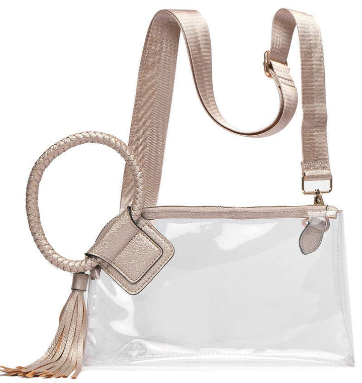Accessories, Bags - Clear Cuff Handle Tassel Wrislet Clutch - - Cultured Cloths Apparel