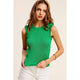 Women's Sleeveless - Ruffle Spring Summer Sleeveless Top - Apple Green - Cultured Cloths Apparel
