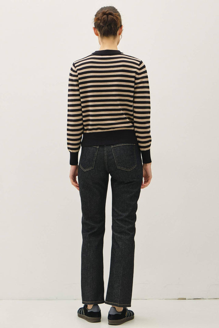 CLASSIC STRIPE CROPPED SWEATER