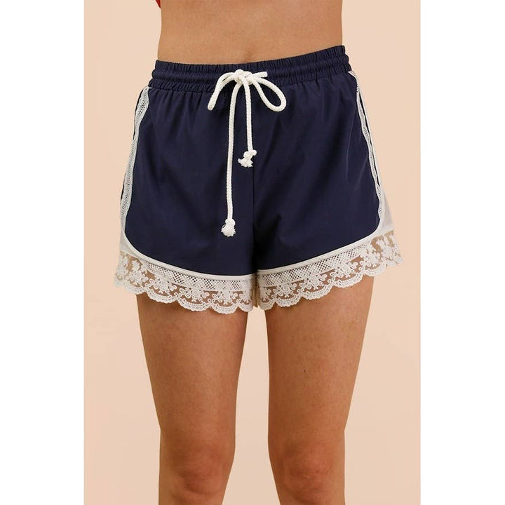 Shorts - Lace Trim Activewear Shorts - - Cultured Cloths Apparel