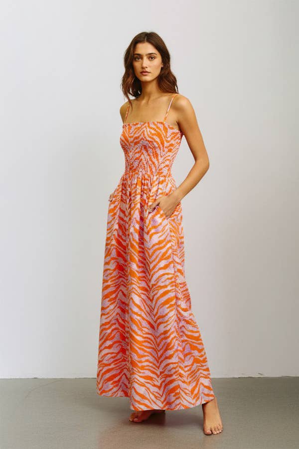 Romper - Wide Legs Smocked Floral Print Jumpsuit - SMALL - Cultured Cloths Apparel