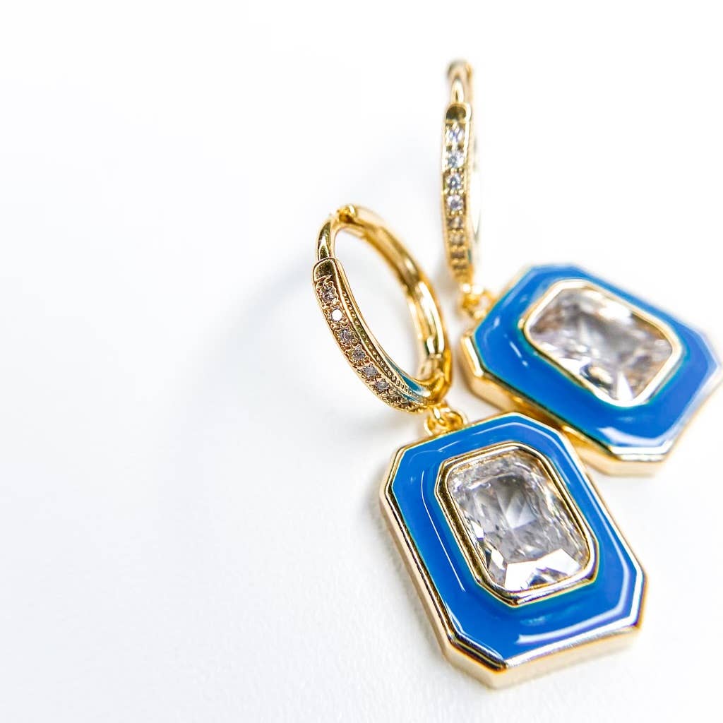Accessories - Connie blue earrings - - Cultured Cloths Apparel