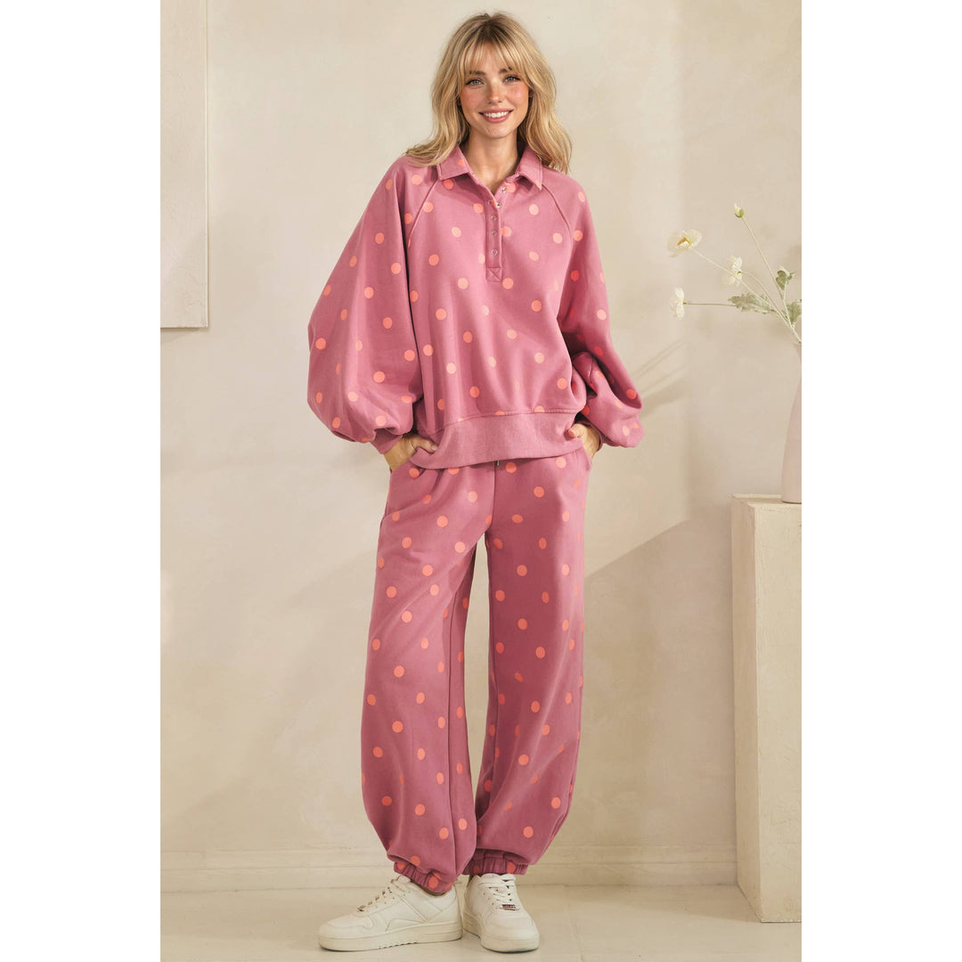 Playful Dot Quarter Zip