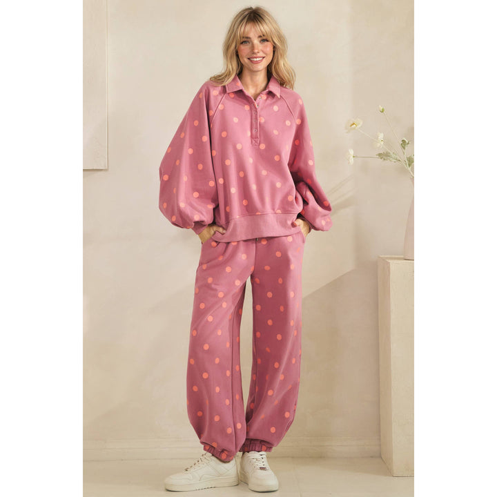 Playful Dot Quarter Zip