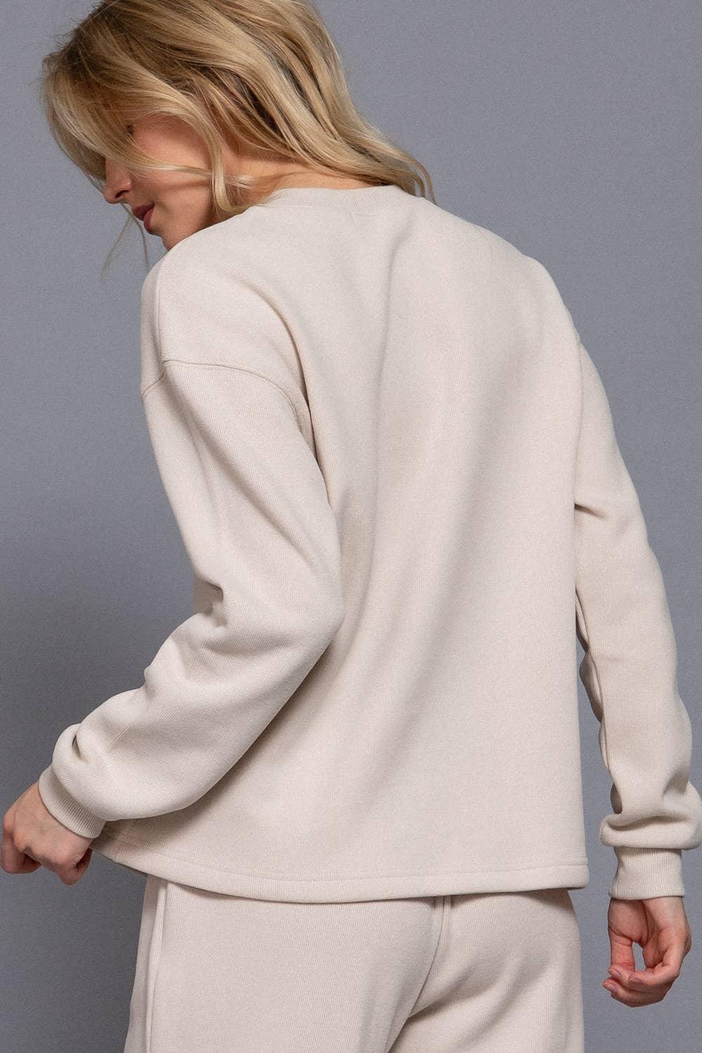 Women's Sweaters - Long Sleeve Round Neck Soft Knit Top - - Cultured Cloths Apparel