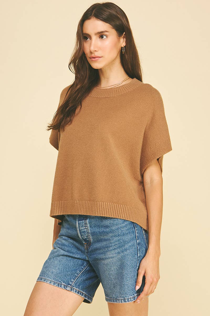 DROPPED SHOULDER SWEATER TOP