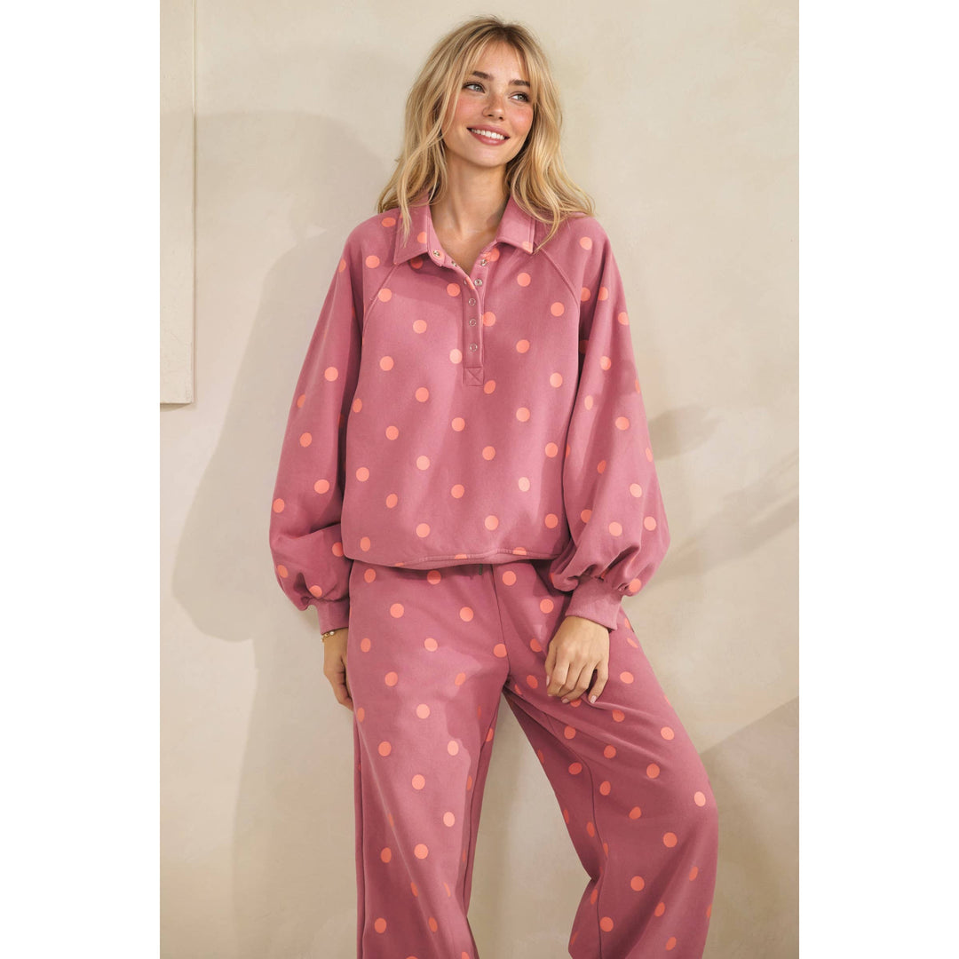 Playful Dot Quarter Zip