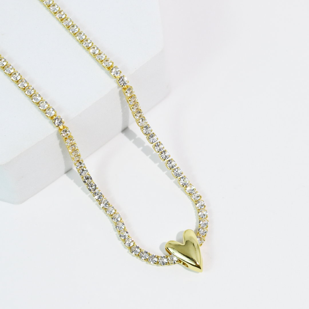 Accessories - Spark Love Gold Necklace - - Cultured Cloths Apparel