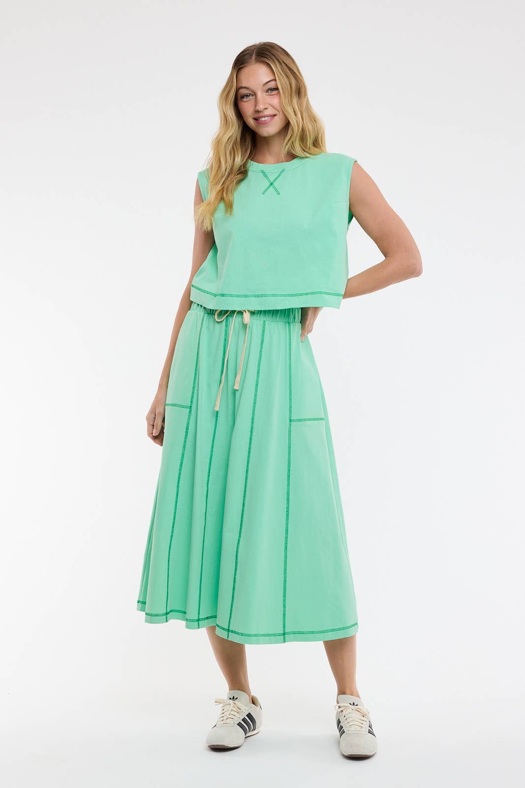 MUSCLE TANK AND SKIRT SET