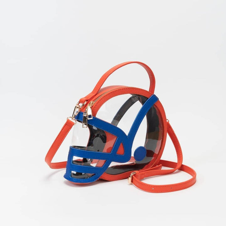 Handbags - TG10902 Clear Gameday Football Helmet Satchel/Crossbody Bag - - Cultured Cloths Apparel