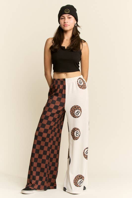 Pants - SPLIT DECISION 8-BALL PANTS - BLACK/MOCHA - Cultured Cloths Apparel