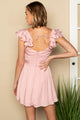 Women's Dresses - Ruffled Surplice Mini Dress -  - Cultured Cloths Apparel
