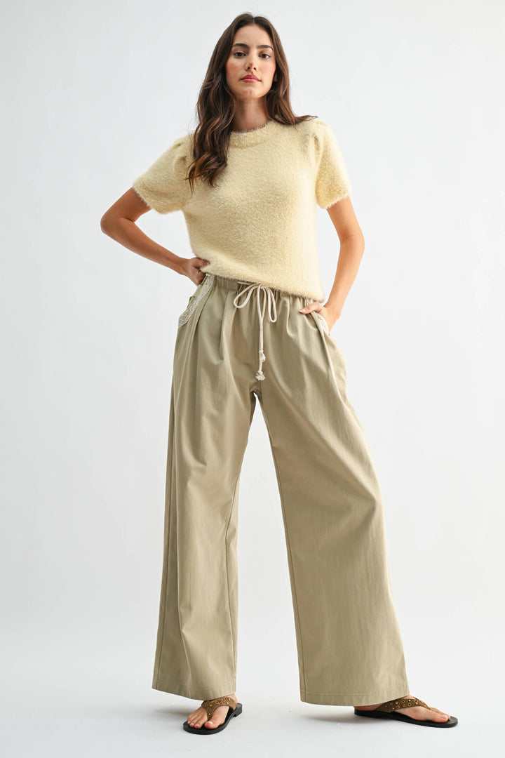 Women's Short Sleeve - Soft Pink Fuzzy Knit Short Sleeve Sweater Top - - Cultured Cloths Apparel