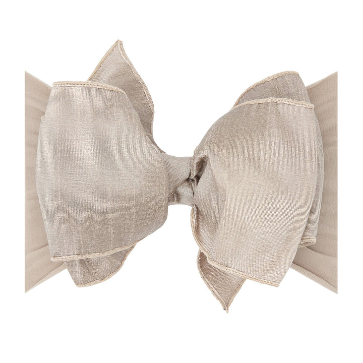 Accessories - Baby Bling® Faux Silk Big Classic Bow on soft nylon headband - - Cultured Cloths Apparel
