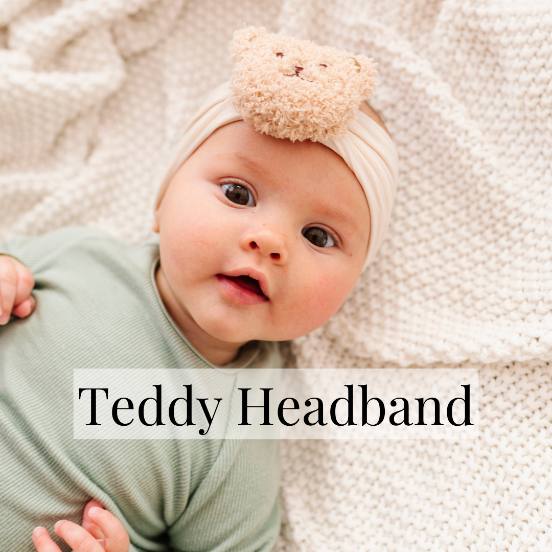 Accessories - Baby Bling® Teddy Bear soft nylon headband - - Cultured Cloths Apparel