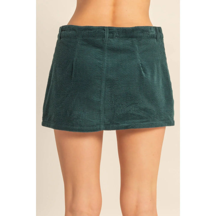 Women's Skirts - Flirty Corduroy Mid Waist Mini Skort - - Cultured Cloths Apparel