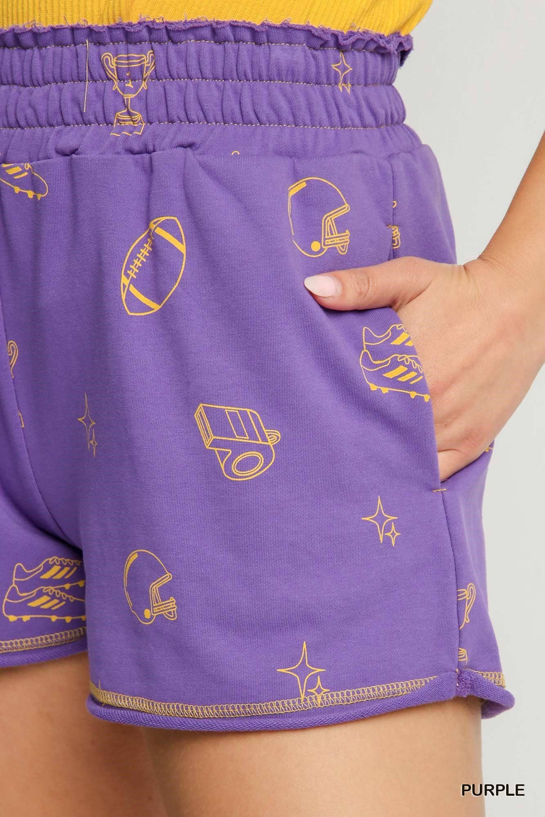 Game Day French Terry Shorts - ORANGE