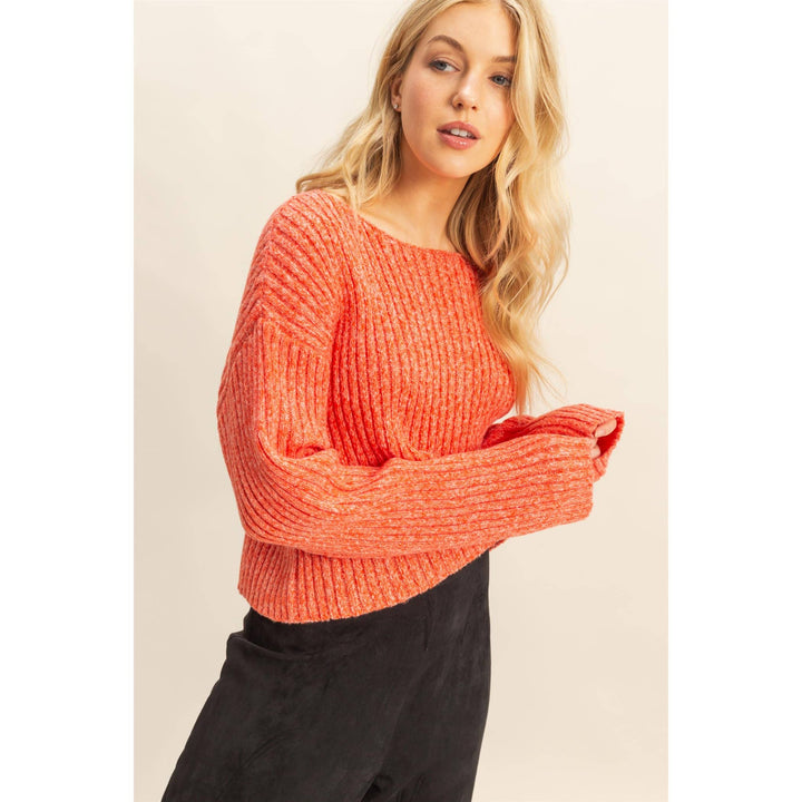 Textured Sweater With Relaxed Drop Sleeves