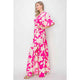 Women's Dresses - FLORAL KIMONO SLEEVE MAXI DRESS -  - Cultured Cloths Apparel