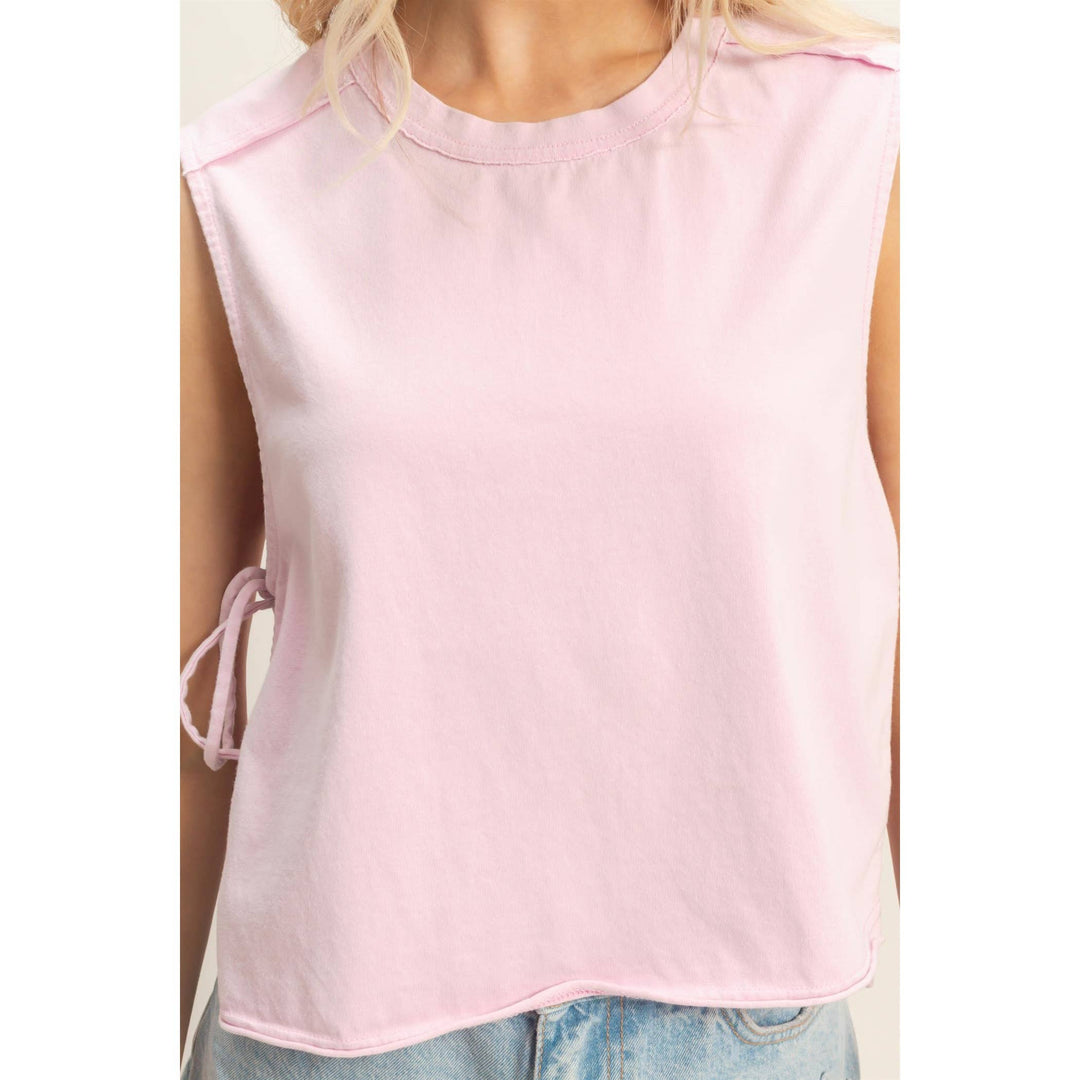 Women's Short Sleeve - Sleeveless Raw Edge Top - - Cultured Cloths Apparel