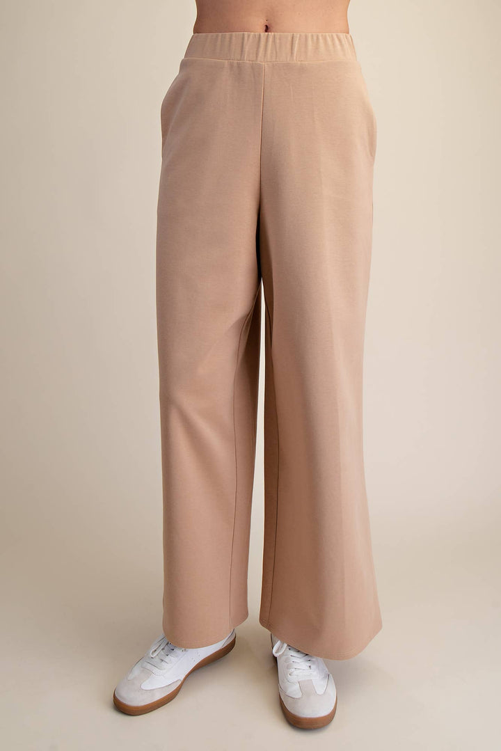 - Waist Elastic Band Wide Leg Pants - - Cultured Cloths Apparel