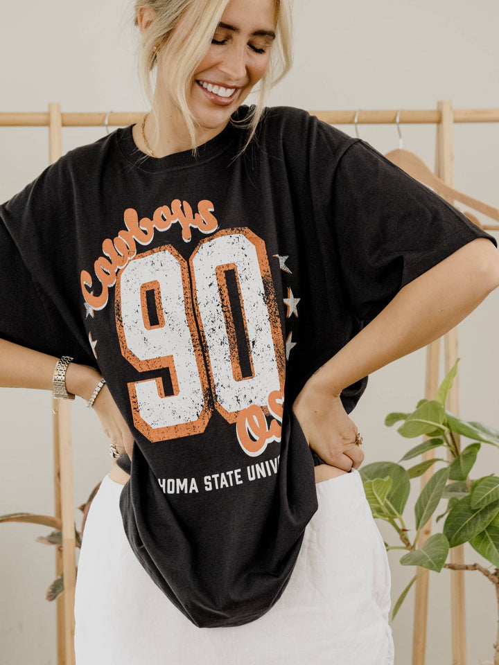 OSU Cowboys Jersey Patch Smoke Heavyweight Tee