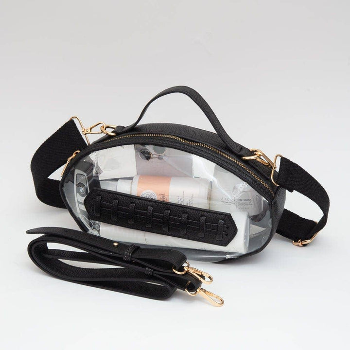 - Clear Gameday Football Stitch Detail Crossbody Bag - - Cultured Cloths Apparel