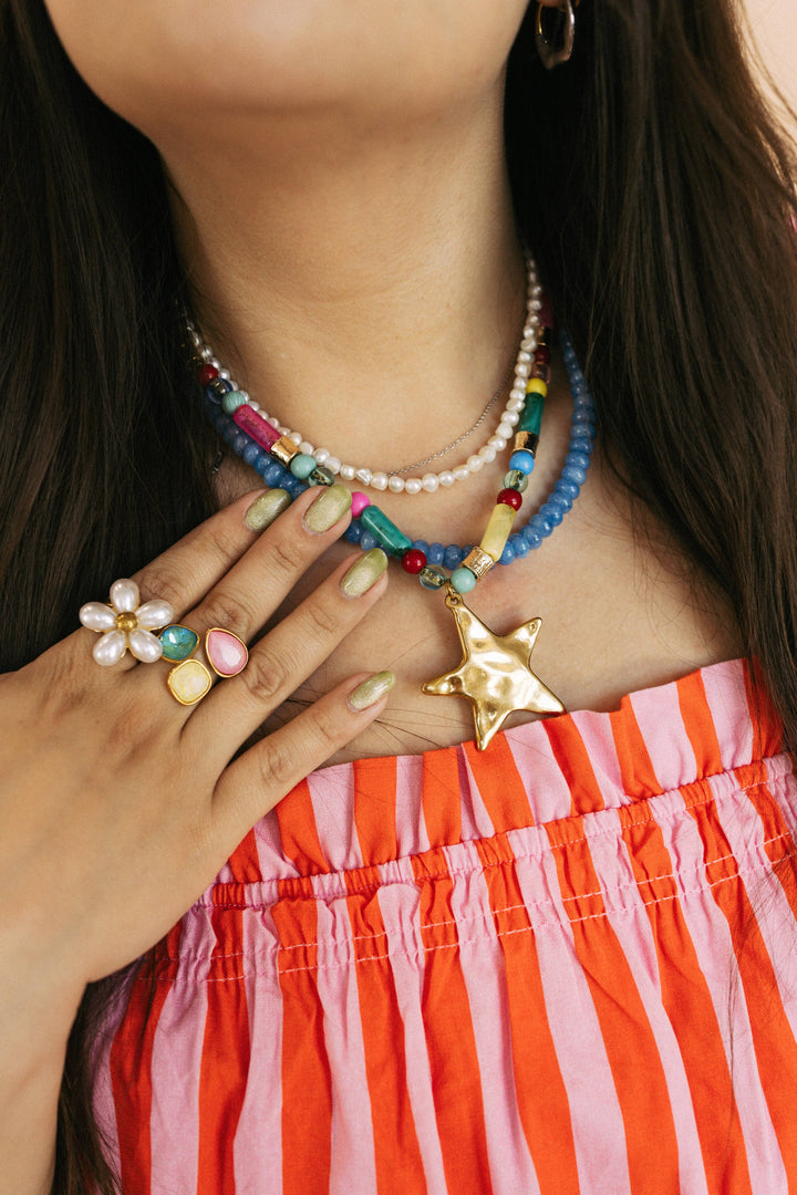 Accessories, Necklaces - Summer Star Beaded Necklace - - Cultured Cloths Apparel