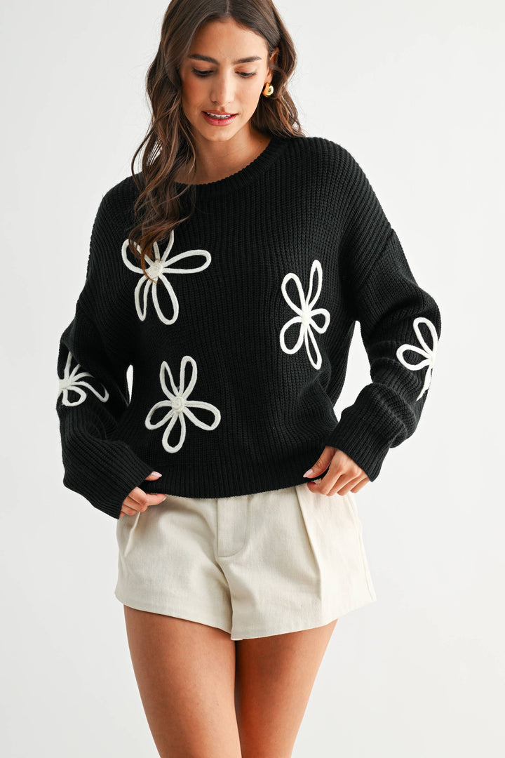 DAISY LOOP KNIT SWEATER