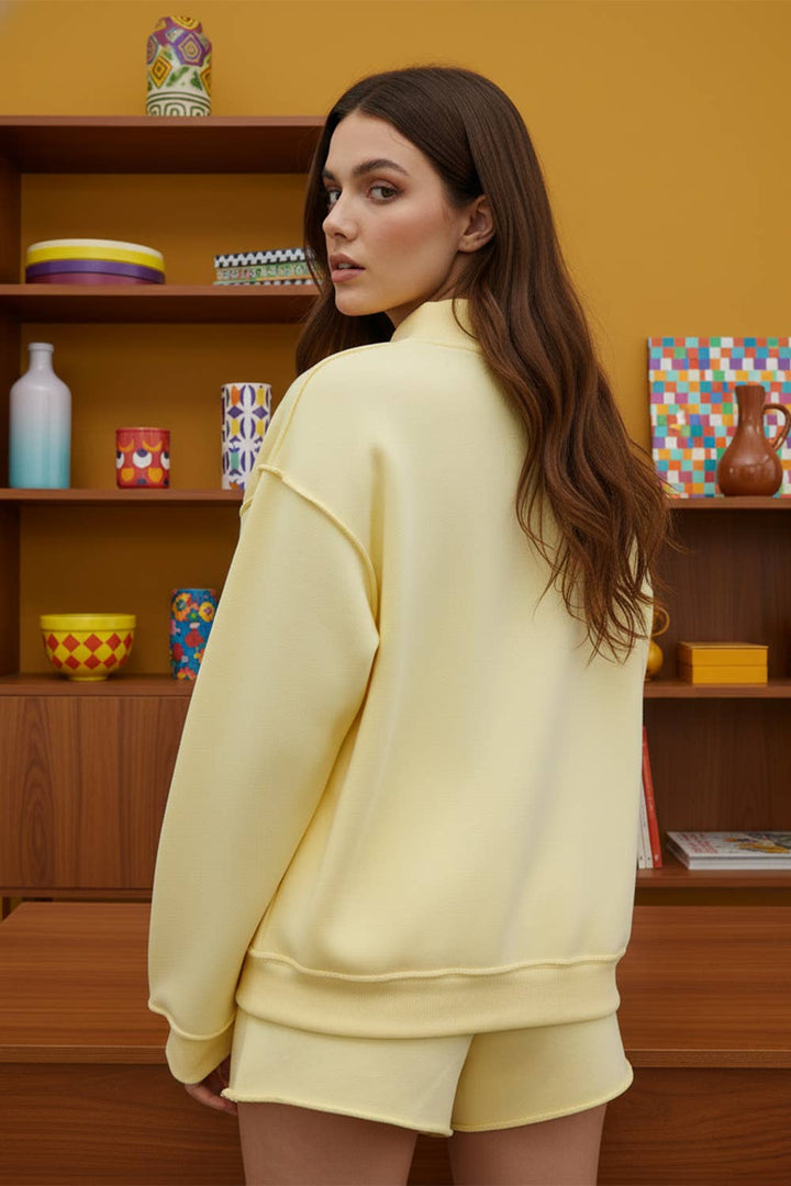 'MOTHER' Embroidered Mock Neck Sweatshirt