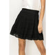 Women's Skirtsts - High-Waist Tiered Mini Skirt - BLACK - Cultured Cloths Apparel
