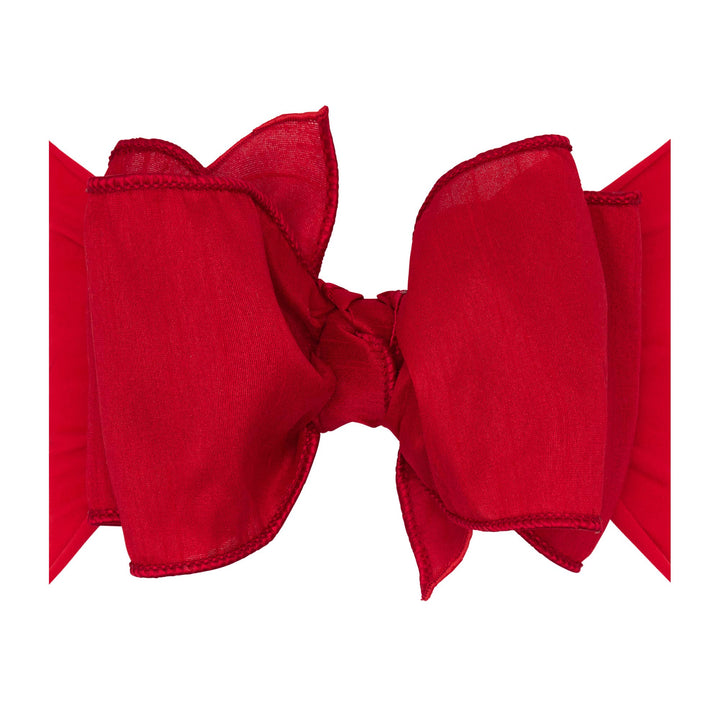 Accessories - Baby Bling® Faux Silk Big Classic Bow on soft nylon headband - - Cultured Cloths Apparel