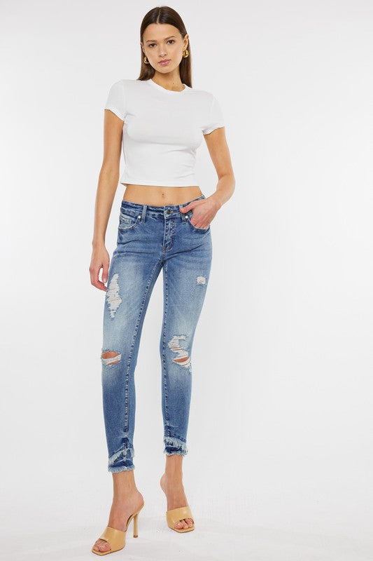 Denim - Mid Rise Ankle Skinny Jeans - ALL - Cultured Cloths Apparel